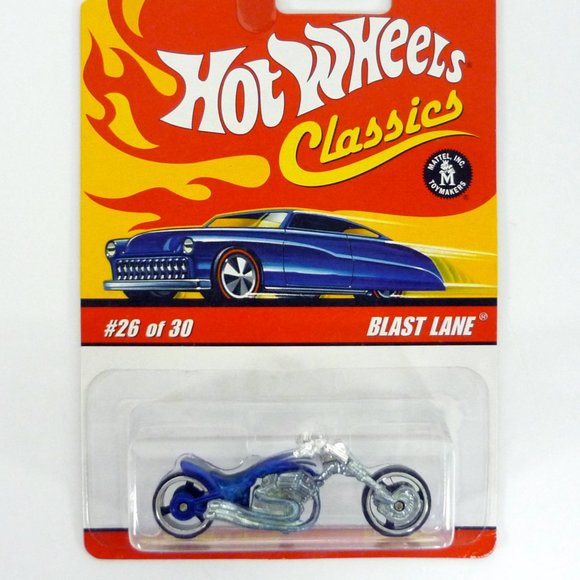 Hot Wheels Blast Lane Classics Series 2 #26 of 30 Blue Die-Cast Motorcycle 2006 - Picture 1 of 1